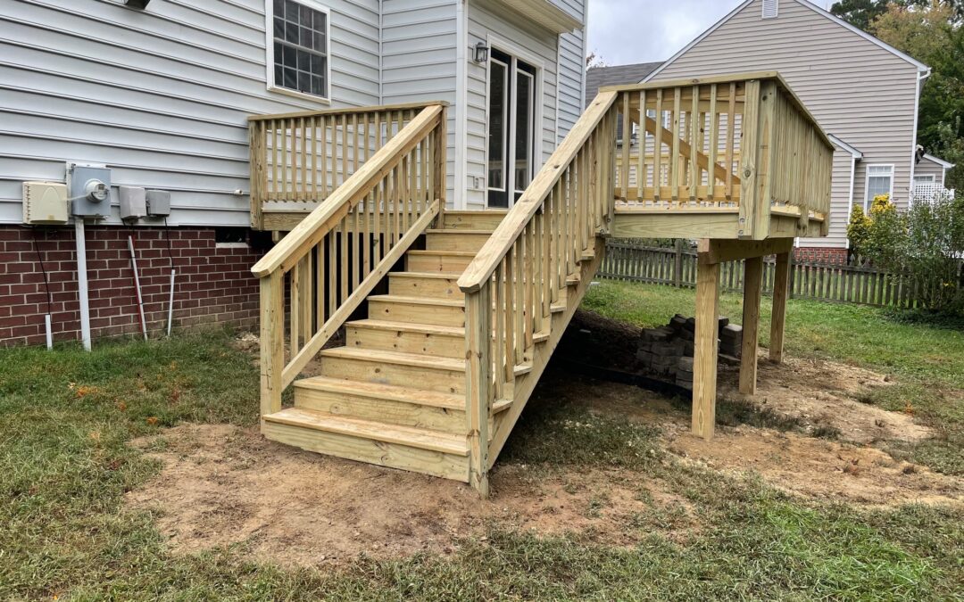 Pressure Treated Deck with Gate