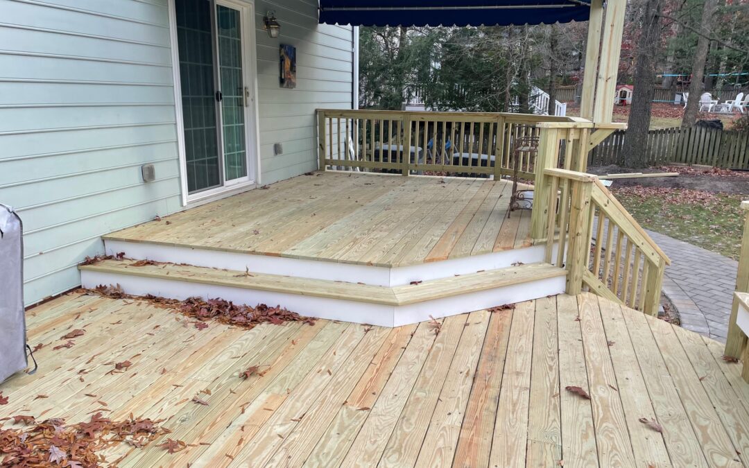 Pressure Treated Redeck with White PVC Trim