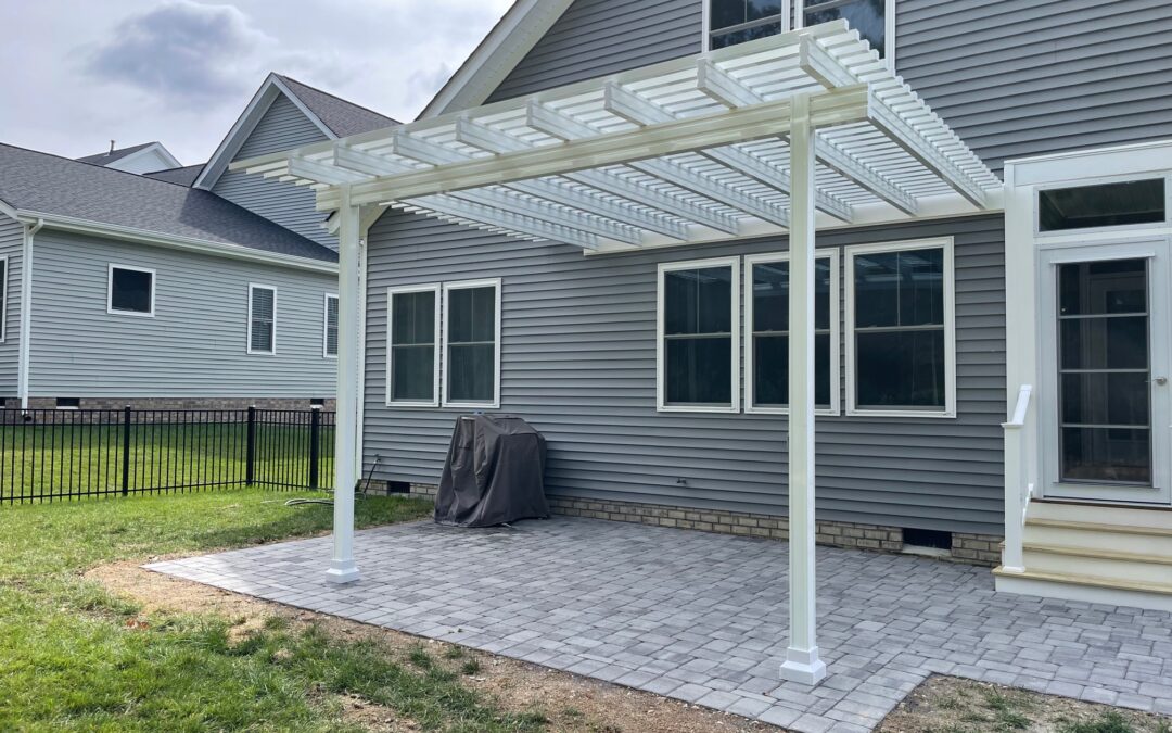 White Powder Coated Aluminum Pergola